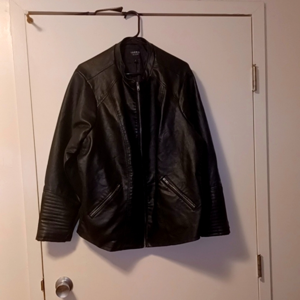 Black Biker Motto Jacket